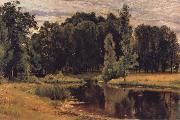 Ivan Shishkin The Pond in the old Flower gardens painting
